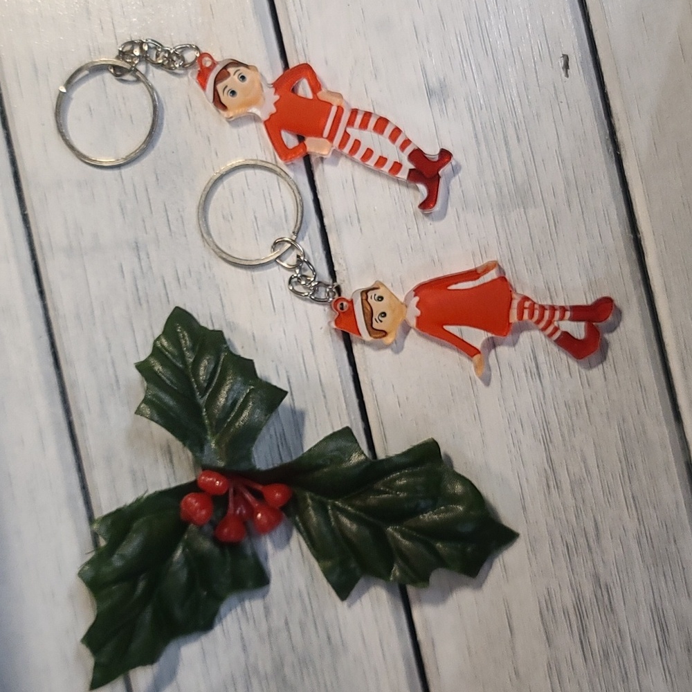 Festive Pixy Elf Key Holder - Red and White NWT Pick Boy Or Girl Elf